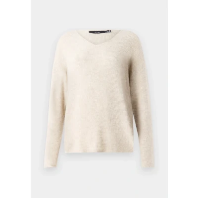Imagen de Vero Moda Vmcrewlefile LS Vneck NOOS Jersey de punto birch, Mujer, Talla: Large, Birch