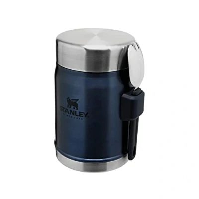 Imagen de Stanley Classic Legendary Fiambrera Termica 0.4L con Spork Mantiene Frío o Calor 7 Horas Termo Comida Caliente Adulto Acero Inoxidable Sin BPA Apto Para Lavavajillas Nightfall