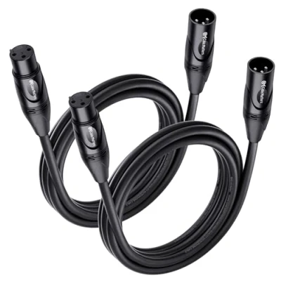 Imagen de cable Matters Paquete de 2 cables micrófono XLR a alta calidad 1,8 m, XLR, micrófono,