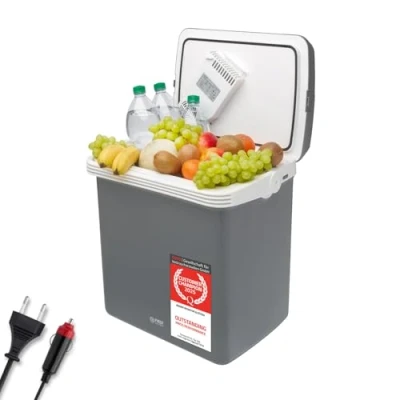 Imagen de TZS First Austria Nevera portátil de 32 litros, enfriamiento y Calentamiento, Capacidad 25 12 V 230 V, para Coche Camping, móvil