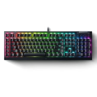 Imagen de Razer BlackWidow V4 X, Teclado mecánico gaming con Chroma RGB (Switches mecánicos verdes Razer, 6 Teclas macro dedicadas, de ABS doble inyección) US Layout, Negro