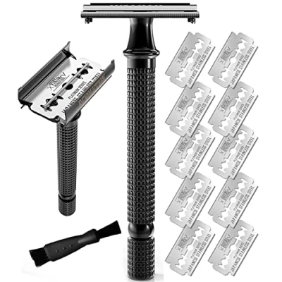 Imagen de Shaving Revolution Maquinilla De Afeitar Clasica Con 10 Hojas Doble Filo Acero Inoxidable Japonés Hombre