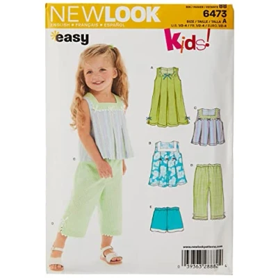 Imagen de New Look 6473 Tamaño a Infantil con Forma de Separa Costura, Multicolor