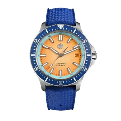 Imagen de San Martin SN0118G Reloj de buceo acero inoxidable NH35 automático mecánico a la moda impermeable para hombre, V 1, Moderno