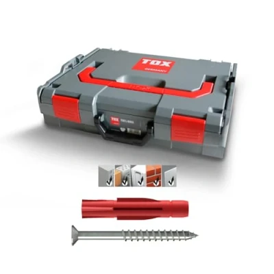 Imagen de TOX Estuche surtido L BOXX Allround Tri, Eficaz, Robusto, Cargable y Apilable &amp; Tacos Multiusos Tri con Tornillos a Juego, 1 Pieza, 094901604