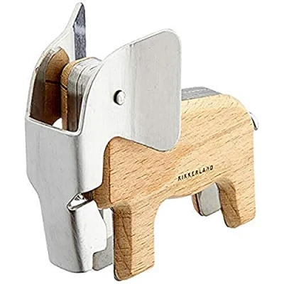 Imagen de Kikkerland Elefante Sacacorchos de madera haya