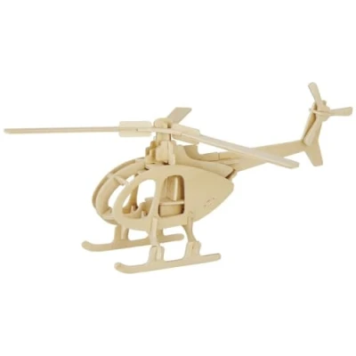 Imagen de Marabu 0317000000003 Kids 3D Puzzle de Madera (32 Piezas), diseño helicóptero 26 x 13 cm, Color marrón