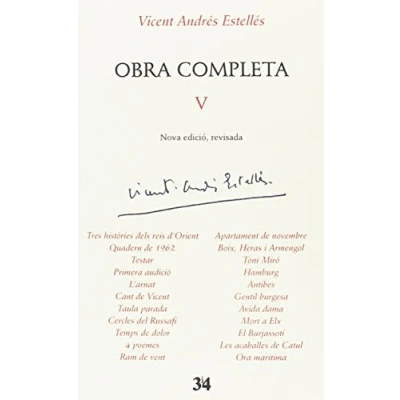 Imagen de Obra completa V Vicent Andres Estellés (Nova edició, revisada): 5 (Vicent Andrés Estellés)