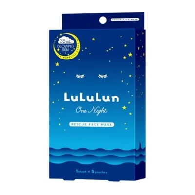Imagen de Lululun One Night Rescue Transparency R 4K Facial Face Mask 5 Sheets