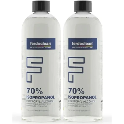 Imagen de (2 x 1 litro) isopropanol 70% limpiador de pintura alcohol solvente 2000ml para frustrar pantallas Desengrasante agente 2L IPA