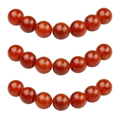 Imagen de MJDCB 12mm 30 piezas Cuentas de Piedra Ágata Vena Dragón Roja Redondas Sueltas Piedras Semipreciosas Naturales para Hacer Joyas Pulseras Collares