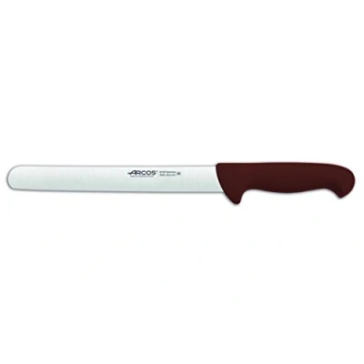 Imagen de Arcos Serie 2900 Cuchillo Fiambre Acero Inoxidable NITRUM de 250 mm Mango Polipropileno Color Marrón