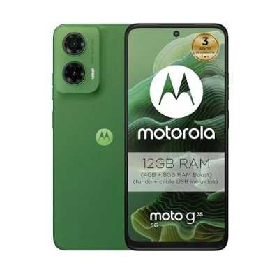 Imagen de Motorola Moto g35 5G, 12GB (4GB+8GB RAM Boost)/128GB Verde, Pantalla FHD+ 6.72&quot;, cámara Dual de 50MP y Ultra Gran Angular, Selfie 16MB, batería 5000 mAh, Carga rápida 18W