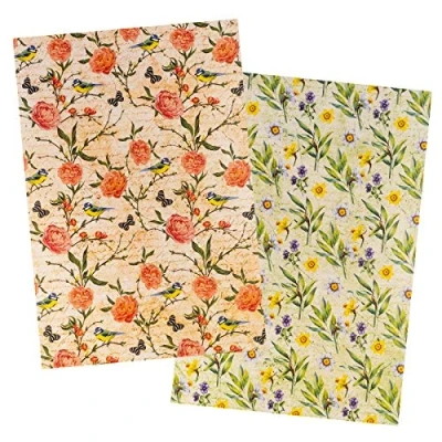 Imagen de Ideen mit Herz Juego de 2 Hojas Papel arroz, tamaño A4 2, diseños Diferentes, Vintage, Navidad, etc. (Flores 20)