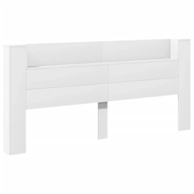 Imagen de vidaXL Cabecero de Cama con LED Blanco 220x16,5x103,5 cm