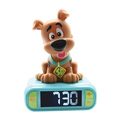 Imagen de LEXIBOOK Despertador Scooby Doo con Pantalla LCD Digital y luz de Noche integrada, Color Azul, Multicolor