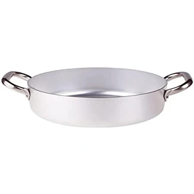 Imagen de Pentole Agnelli ALMA10645 Sartenes de aluminio profesional 3 mm, cacerola baja con 2 asas, 26.3 L