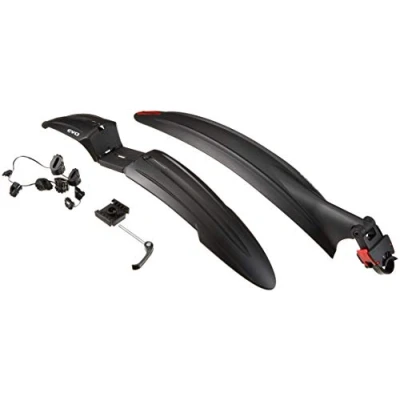 Imagen de Polisport Set of Front + Rear Mudguard Cross Country EVO 26 &quot;/27,5&quot;/29&quot;, Unisex Adult, Negro, Standard Size