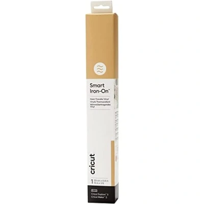 Imagen de Cricut Smart Iron On Oro pies Rollo de Vinilo Transferencia Calor (HTV) para Uso Explore 3 Maker 3, Dorado, 33cm x 0.9m (13&quot; 3ft)