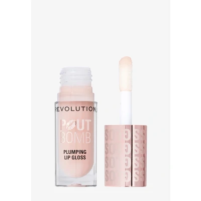 Imagen de Revolution Beauty, Brillo Voluminizador para Labios, Alto Labios Más Llenos y Voluminosos con Ácido Hialurónico Péptidos, Vegano Libre de Crueldad, Nude Lechoso Transparente