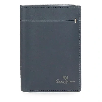 Imagen de Pepe Jeans Staple Cartera Vertical con Monedero Azul 8,5x11,5x1 cms Piel