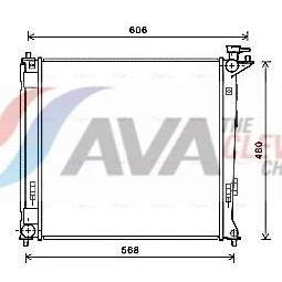 Imagen de PRASCO HY2284 Radiador, refrigeración del motor Aluminio 485 496 16 Aletas soldadas
