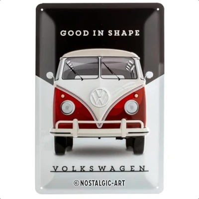 Imagen de Nostalgic Art Cartel de Chapa Retro VW Bulli T1 Good in Shape Idea Regalo Furgoneta Volkswagen, metálico, Diseño Vintage, 20 x 30 cm