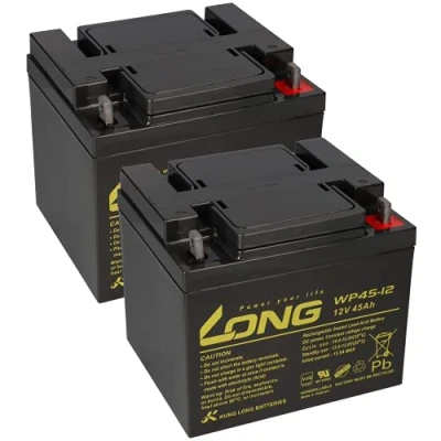 Imagen de 2 baterías AGM de plomo 12 V y 45 Ah, WP45 12, compatible con MP45 NP38 12I, 38Ah, 39Ah, 40Ah, 42Ah, 44Ah, 50Ah