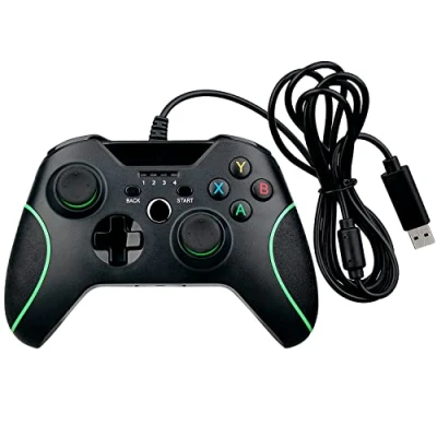Imagen de OSTENT Controlador USB con cable Joystick Gamepad para Microsoft Xbox One/Xbox One S/Windows Ordenador portátil Color negro