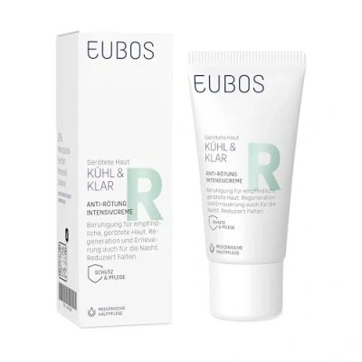Imagen de EUBOS Fresco y transparente anti enrojecimiento, crema intensiva, cuidado calmante para pieles sensibles propensas a reduce las arrugas, recomendado por dermatólogos, 30 ml