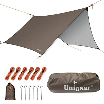 Imagen de Unigear Toldo Camping Impermeable Lona Suelo Protector Aolar Anti Viento 350 * 290cm/ 290cmToldos para Playa Tienda Hamaca Acampada Refugio Al Aire Libre