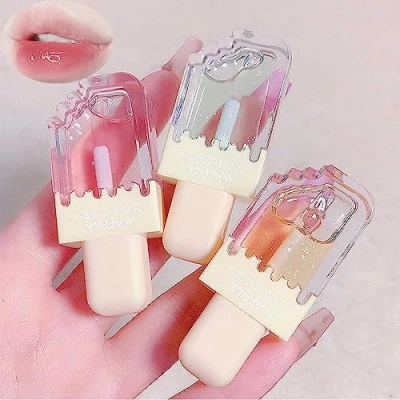 Imagen de 3 unidades de brillo labios transparente hidratante labial claro rellenadores larga duración brillante para mujeres