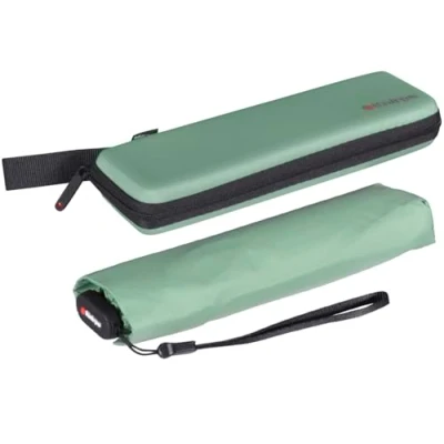 Imagen de Knirps Paraguas de bolsillo US.050 Ultra Light Slim Manual en estuche, verde claro, 90 cm