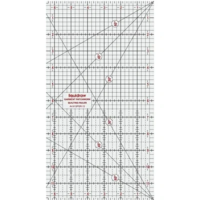 Imagen de Liquidraw Regla de Retazos para Acolchado, Plantilla Imperial acrílico Transparente (6 x 24 Pulgadas / 6 18 12 Pulgadas)