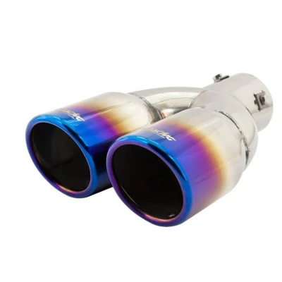 Imagen de Simoni Racing TRX/18B Cola de Escape 76mm redondo, en V Acero fino 230mm