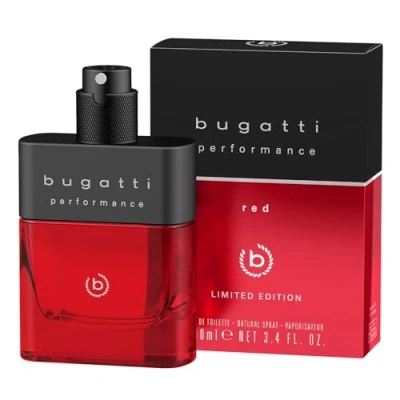 Imagen de bugatti perfume rojo performance para hombre, 100 ml, oriental de fougères hombre con pomelo, lavanda, pachulí y sándalo, potente notas masculinas cálidas bosque