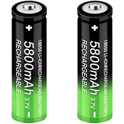 Imagen de Batería Recargable De 3,7 V Y 5800 MAh, con Botón Superior para Linterna, Timbres, Faros, Coches RC, Etc.,2 Piezas