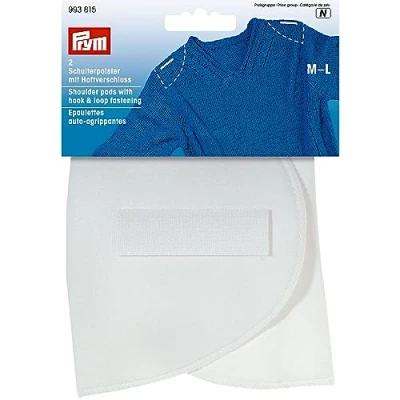 Imagen de Prym 993816 Juego de hombreras con cierre velcro Flesh M L, color blanco, 160 x 115 15 mm, Haut, 2 Stück