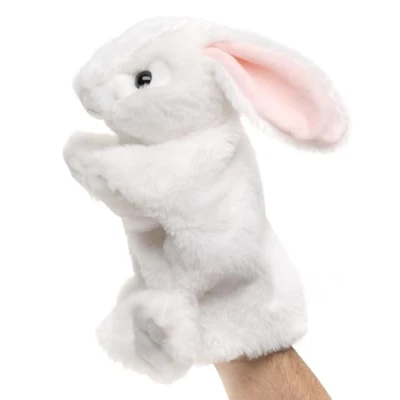 Imagen de Uni Toys Muñeca de Mano (Blanco) 24 cm (Altura) Peluche, Conejo Peluche