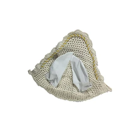 Imagen de Spire Gorro protector de orejas algodón transpirable ganchillo suave (mazorca, blanco)