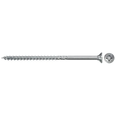 Imagen de Fischer tornillos FPF II, Caja de para madera, Rosca parcial, Cincados, 50 Unidades, Cinc, 5,0 x 45