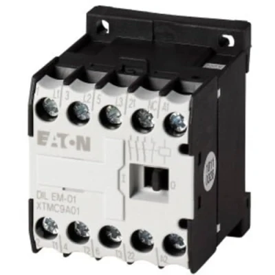 Imagen de Eaton DILEM 01 G(24VDC) Mini Contactor de Potencia, 3 Polos con 1 NC, 4 kW / 400 V AC3, 24 DC