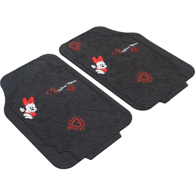 Imagen de MICKEY AND FRIENDS 10901 Juego de alfombrillas suelo PVC delante 2 negro Ajuste universal 44 x 65 cm