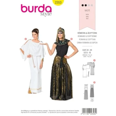 Imagen de Burda Patrón Carnaval Romano y Egipcio, Papel, Blanco, 19 x 14 0,5 cm