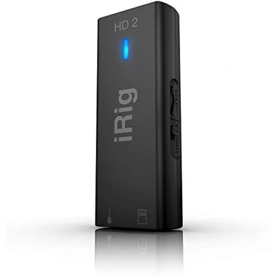 Imagen de IK Multimedia iRig HD 2 Interfaz audio, Sonido Profesional de 96kHz, funciones listas para escenario, rockea en todas partes con tu iPhone, iPad o Mac/PC Negro