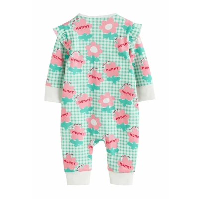 Imagen de Next Regular FIT Family TWO WAY ZIP Pijama para niños, Talla: 3 6m, Sage green