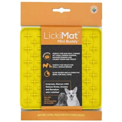 Imagen de LickiMat Mini Classics Alfombrilla interactiva de alimentación para mascotas, alimentador lento con diseño moderno, enriquecimiento la unión familiar y alivio ansiedad
