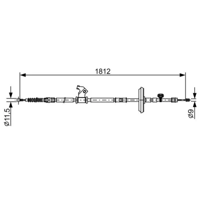 Imagen de BOSCH 1 987 482 503 Cable de Freno Mano 1812 OPEL: Astra J Hatchback