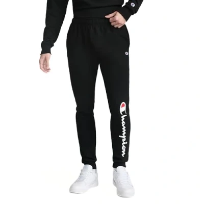 Imagen de Champion, Powerblend, Fleece Joggers, Comfortable Sweatpants For Men (Reg. Or Big &amp; Tall) Pantalones Deportivos, Fuente Negra, M para Hombre