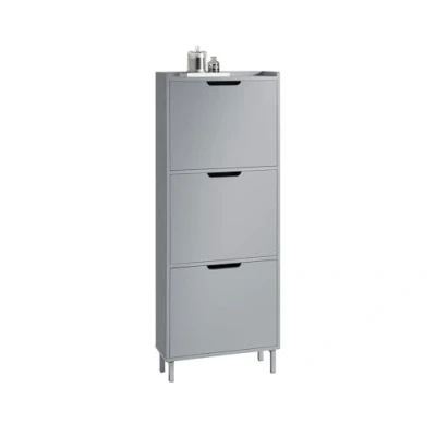 Imagen de SoBuy Zapatero Estrecho con 3 Solapas Organizador para Zapatos de Entrada 50 x 19 129 cm Gris FSR151 H HG ES